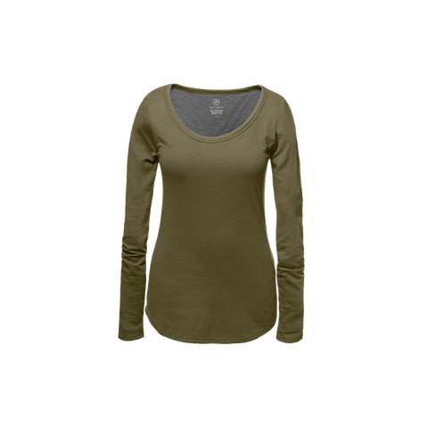 W L/S DUO FOLD CREW